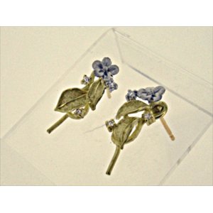 Photo: K18YG PT900/DIA EARRING