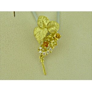 Photo: K18YG YERROW BERYL/CITRINE/DIA PENDANT