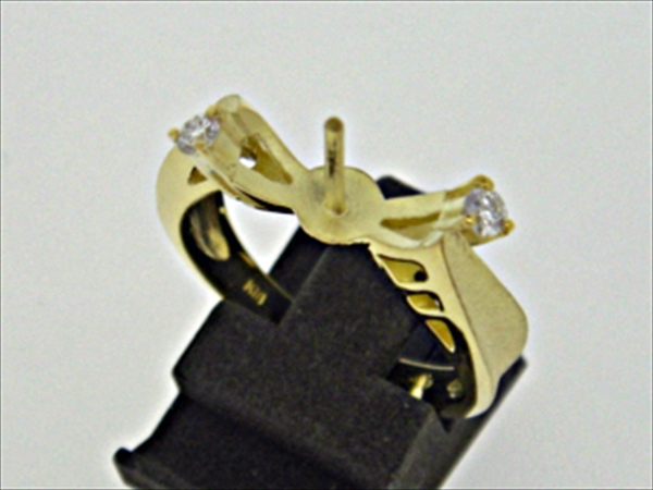 Photo1: K18YG DIA RING