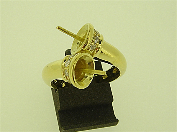 Photo1: K18YG DIA RING