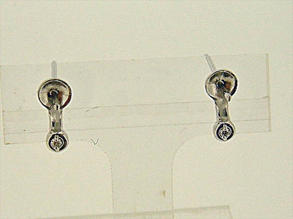 Photo1: K18WG　DIA  EARRING