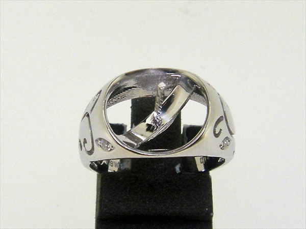 Photo1: K18WG DIA RING