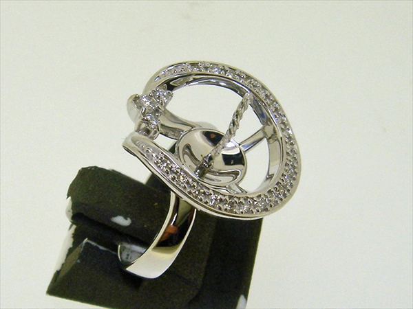 Photo1: K18WG DIA RING